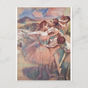 Postal Edgar Degas - Bailarina en Chicas rosados de Paisa