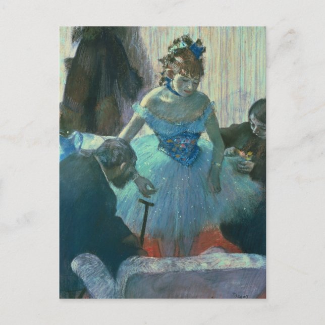 Postal Edgar Degas | Bailarina en su vestidor (Anverso)
