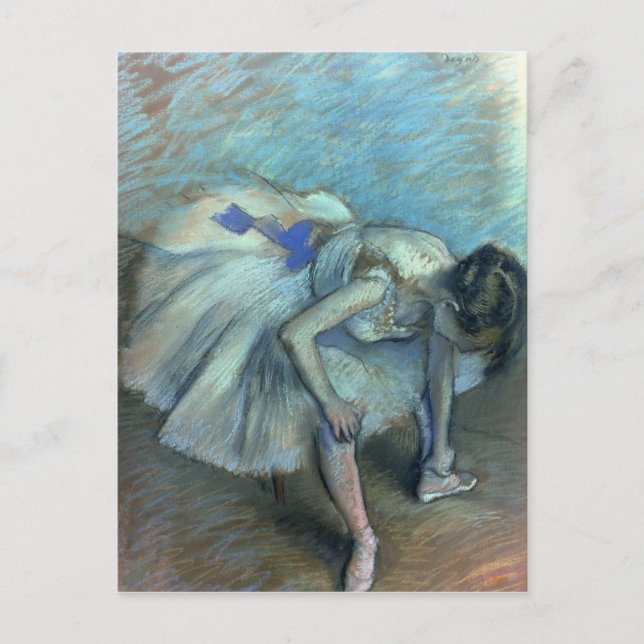Postal Edgar Degas | Bailarina sentada, c.1881-83 (Anverso)