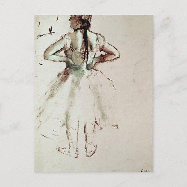 Postal Edgar Degas | Bailarina vista desde atrás (Anverso)