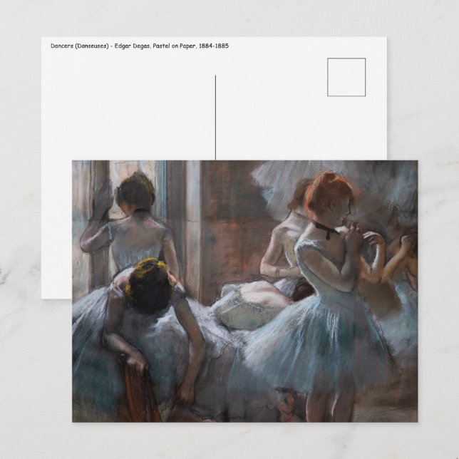 Postal Edgar Degas - Bailarinas (Anverso / Reverso)