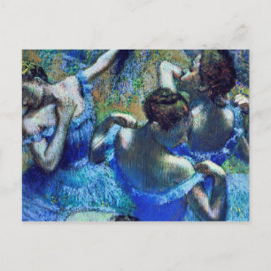 Postal Edgar Degas - Bailarinas azules