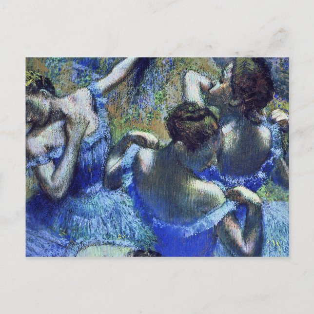 Postal Edgar Degas - Bailarinas azules (Anverso)