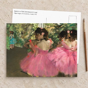 Postal Edgar Degas - Bailarinas de rosa