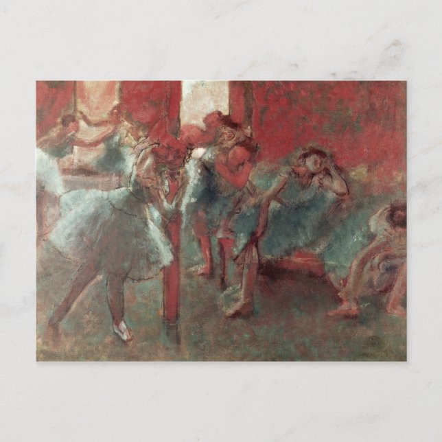 Postal Edgar Degas | Bailarinas en ensayo, 1895-1998 (Anverso)
