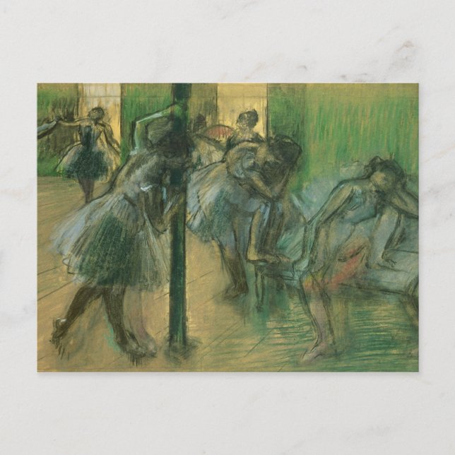 Postal Edgar Degas | Bailarinas ensayando (Anverso)