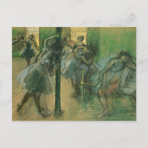 Postal Edgar Degas   Bailarinas ensayando