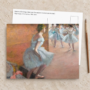 Postal Edgar Degas - Bailarinas subiendo una escalera