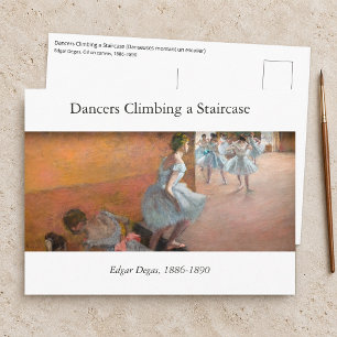 Postal Edgar Degas - Bailarinas subiendo una escalera