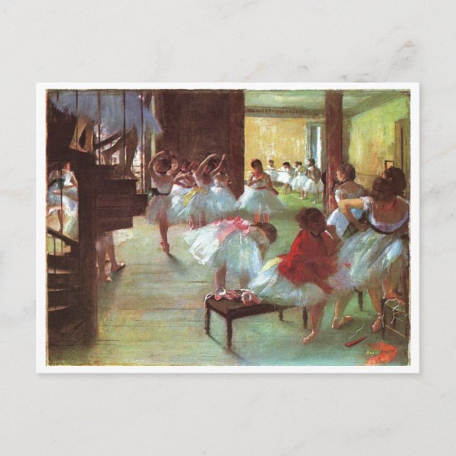 Postal Edgar Degas - Ballet 1879-80 Aceite de bailarina d (Anverso)