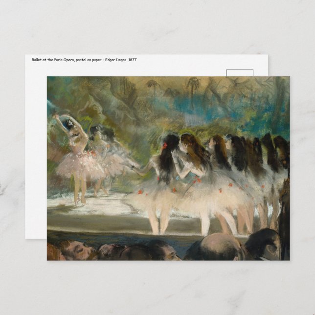 Postal Edgar Degas - Ballet en la Ópera de París (Anverso / Reverso)