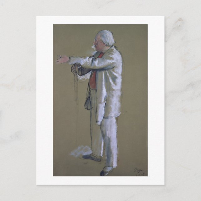 Postal Edgar Degas | Ballet Master, 1875 (pastel) (Anverso)