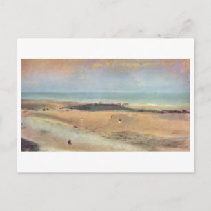 Postal Edgar Degas - Beach @ Low Tide 1869-70 pastel
