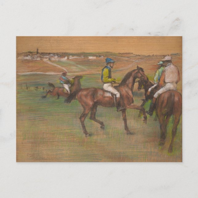Postal Edgar Degas - Caballos de Raza (Anverso)
