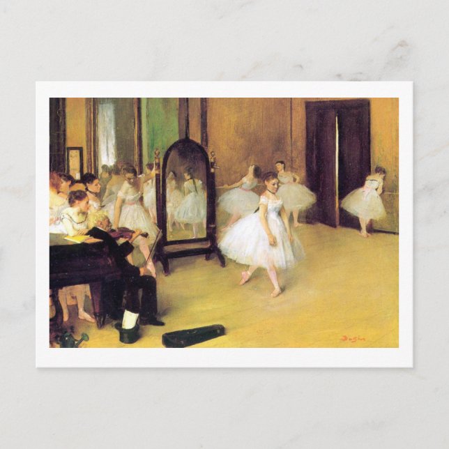 Postal Edgar Degas | Clase Danzante (Anverso)