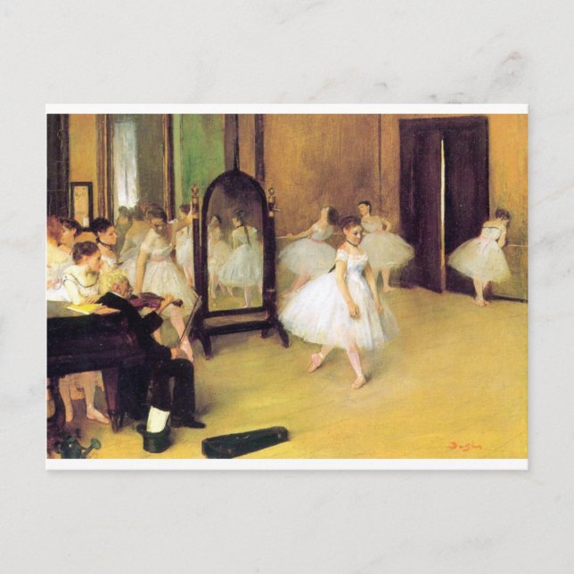 Postal Edgar Degas - Clase de baile (Anverso)