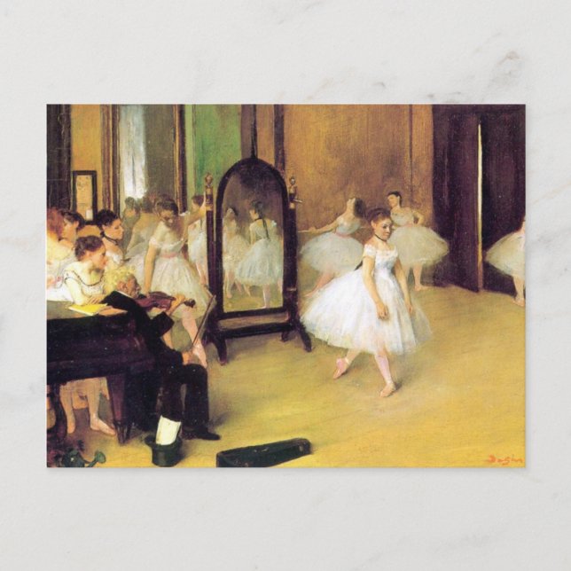 Postal Edgar Degas - Clase de baile (Anverso)
