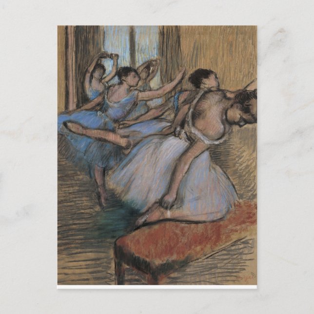 Postal Edgar Degas | Clase de baile II (Anverso)