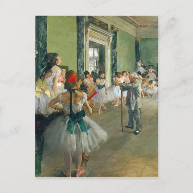 Postal Edgar Degas - Clase de ballet (Anverso)