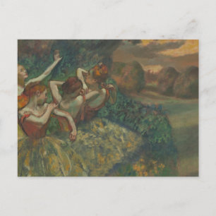Postal Edgar Degas - Cuatro bailarinas