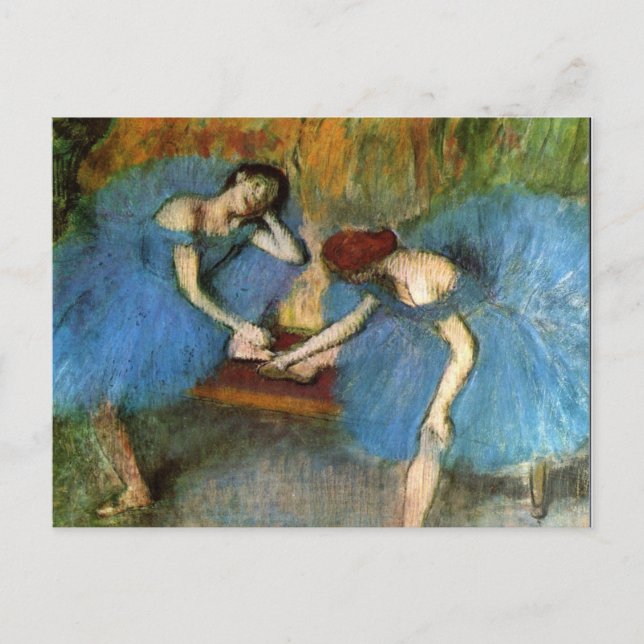 Postal Edgar Degas Dancing Ballerinas Bella Artes (Anverso)