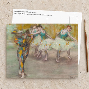 Postal Edgar Degas - Danza de Arlequín