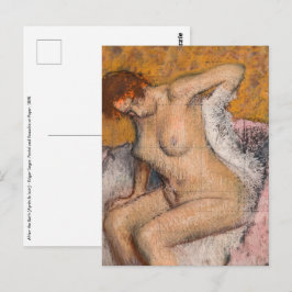 Postal Edgar Degas - Después del baño