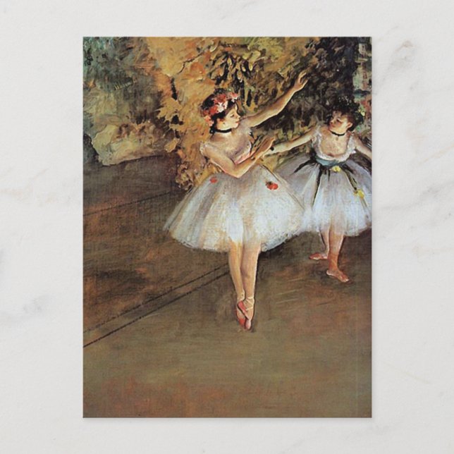 Postal Edgar Degas - Dos bailarinas (Anverso)