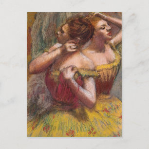 Postal Edgar Degas   Dos bailarinas