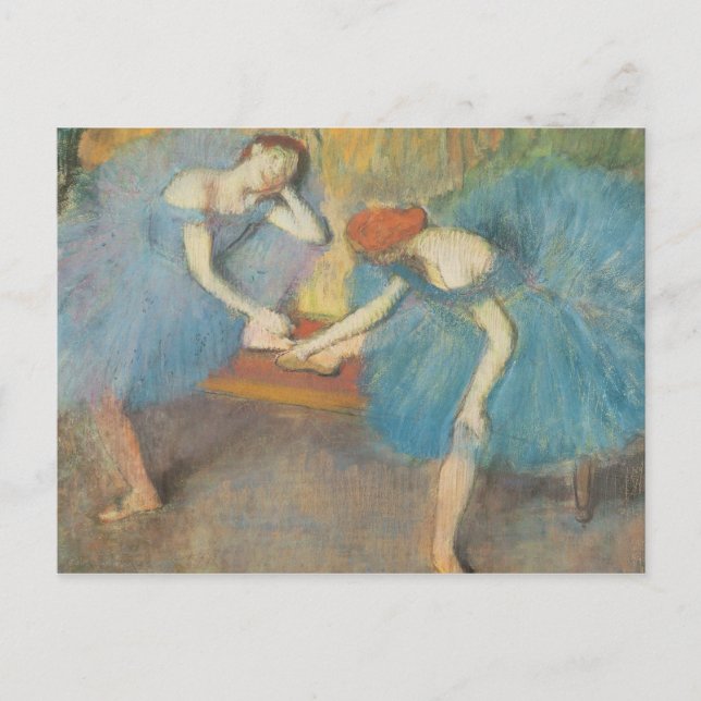 Postal Edgar Degas | Dos bailarinas en reposo, bailarinas (Anverso)