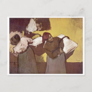 Postal Edgar Degas - Dos Mujeres Lavando 1876-78 Lavadora