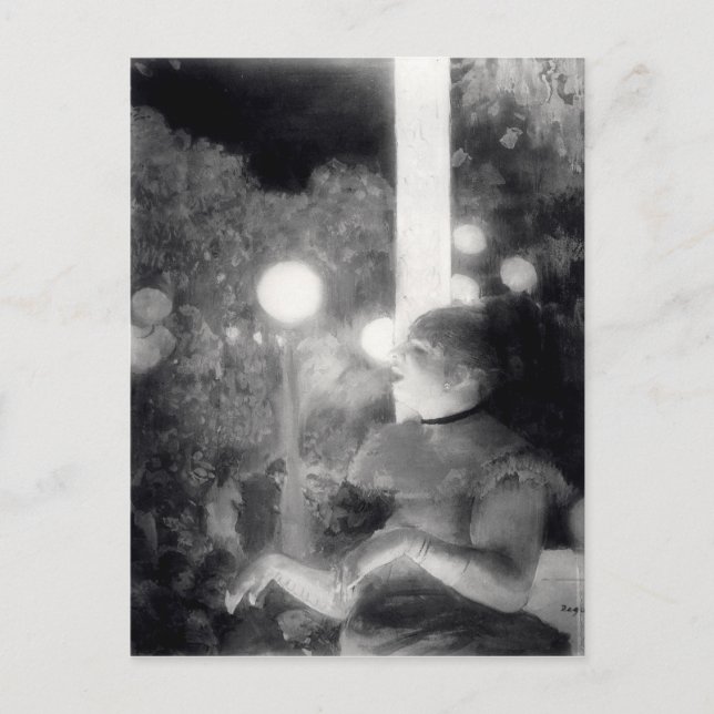 Postal Edgar Degas | El concierto del café (Anverso)