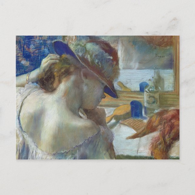 Postal Edgar Degas el | delante del espejo, 1889 (Anverso)