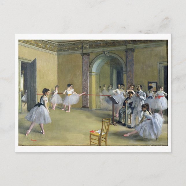 Postal Edgar Degas el | el salón de la danza en la ópera (Anverso)