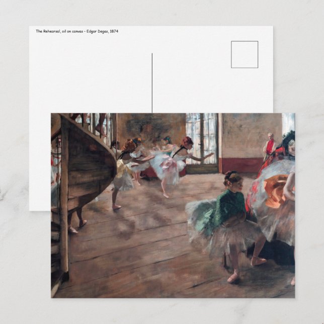 Postal Edgar Degas - El ensayo (Anverso / Reverso)