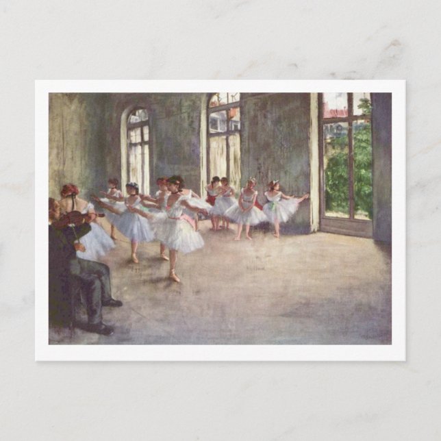 Postal Edgar Degas | El ensayo del ballet (Anverso)