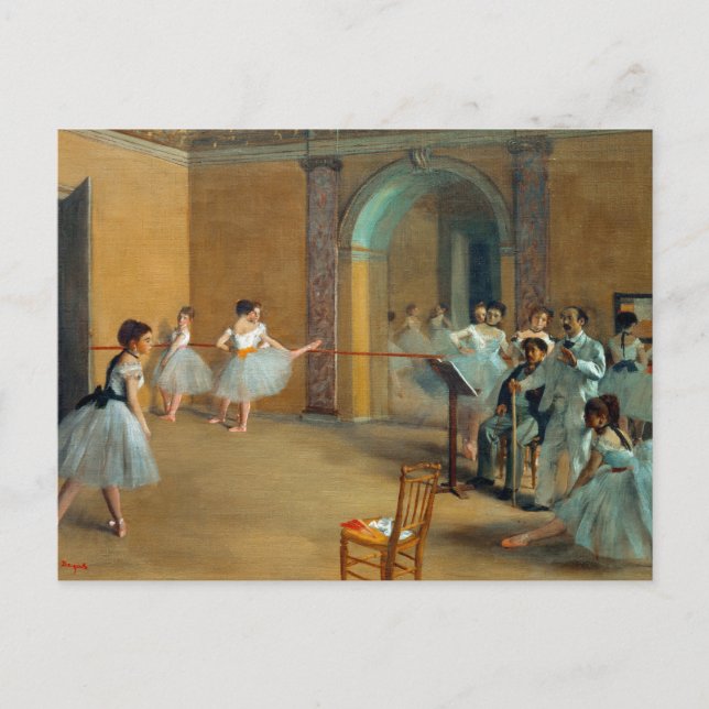 Postal Edgar Degas El Foyer de Baile en la Ópera (Anverso)