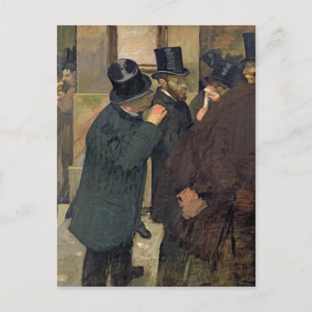 Postal Edgar Degas | En la Bolsa, c.1878-79 (Anverso)