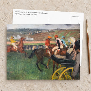 Postal Edgar Degas - En las Carreras