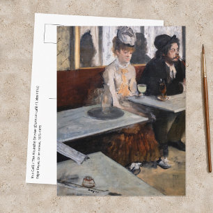 Postal Edgar Degas - En un café / El ajenjo