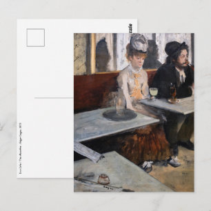 Postal Edgar Degas - En un café / El ajenjo