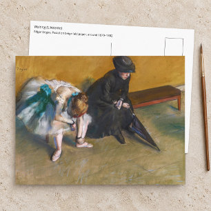 Postal Edgar Degas - Esperando