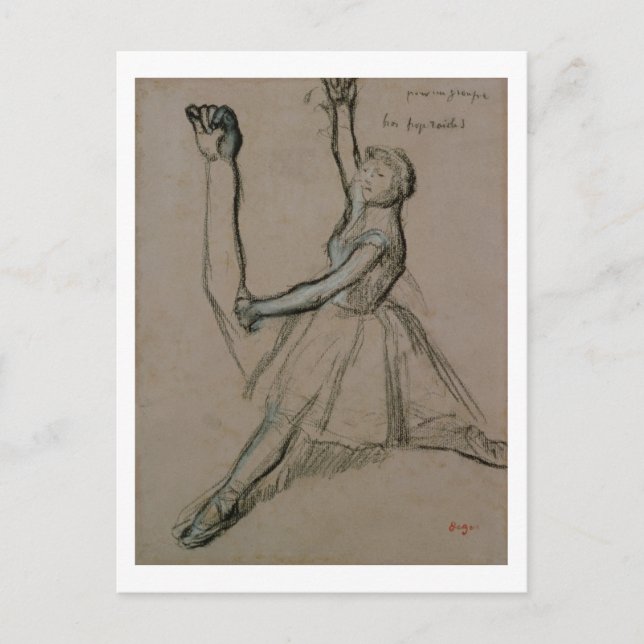 Postal Edgar Degas | Estudio de una bailarina (Anverso)