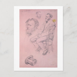 Postal Edgar Degas   Estudio para retrato de Edouard Mane