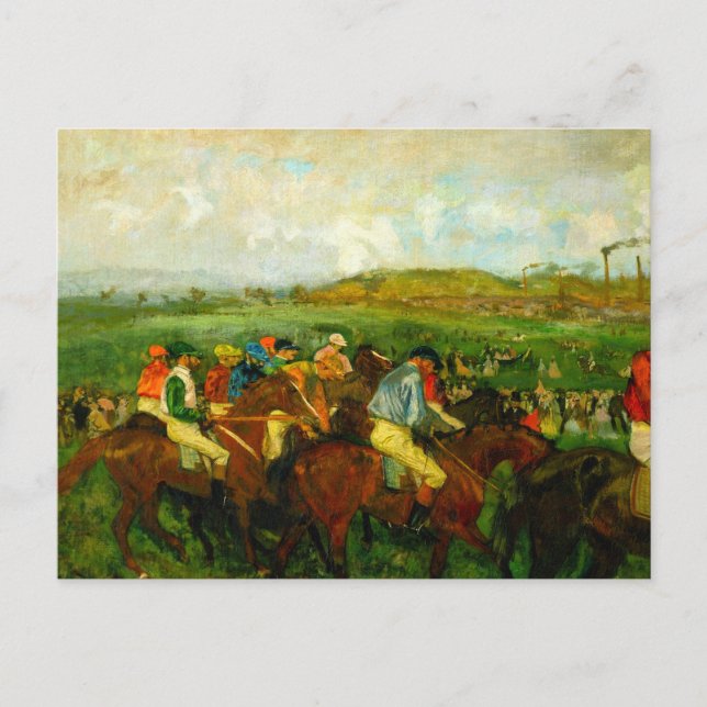 Postal Edgar Degas Horseback Riding (Anverso)