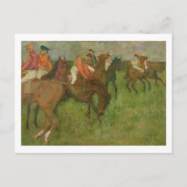 Postal Edgar Degas | Jockeys, 1886-90 (Anverso)