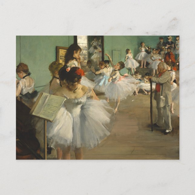 Postal Edgar Degas La Clase De Baile (Anverso)