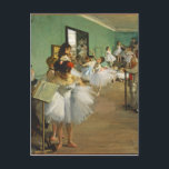 Postal Edgar Degas La Clase de Baile<br><div class="desc">Bella pintura impresionista vintage de los años 1800 del famoso pintor Edgar Degas. Este retrato presenta bailarinas de ballet en tonos verdes durante la clase.</div>