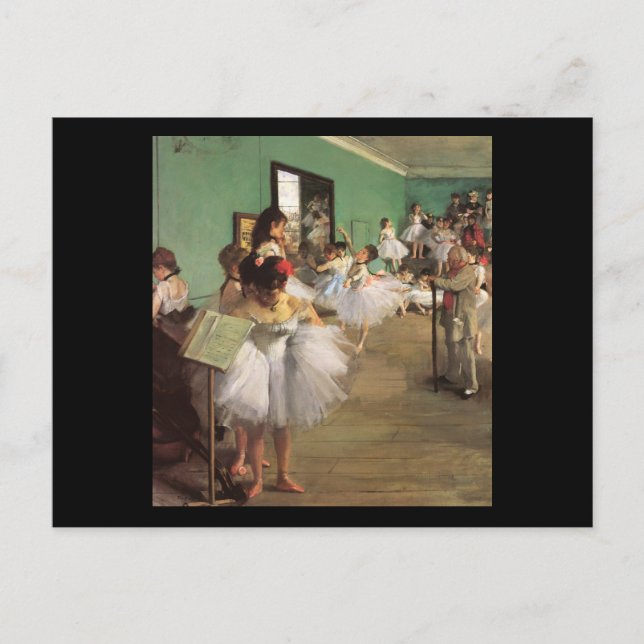 Postal Edgar Degas La Clase De Baile (Anverso)