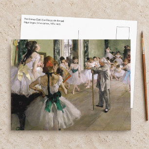 Postal Edgar Degas - La clase de baile